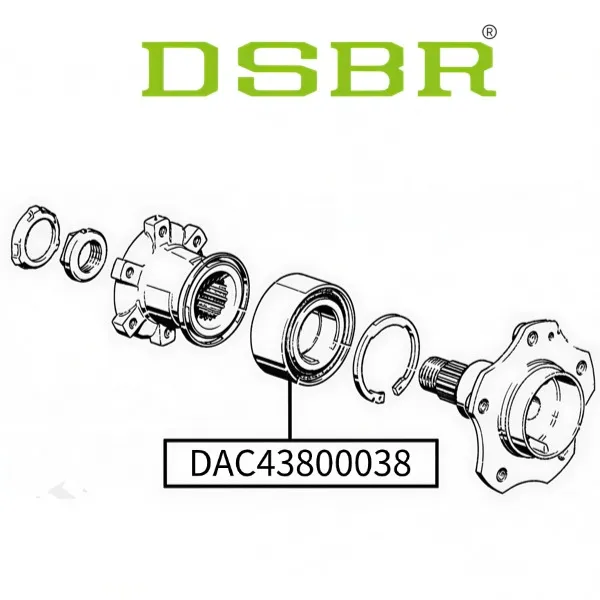 DAC43800038 Double Raw Angular Contact Ball Bearings